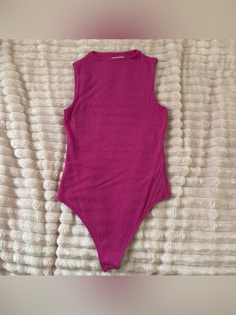 Girls Fuchsia Sleeveless One-Piece Bodysuit
